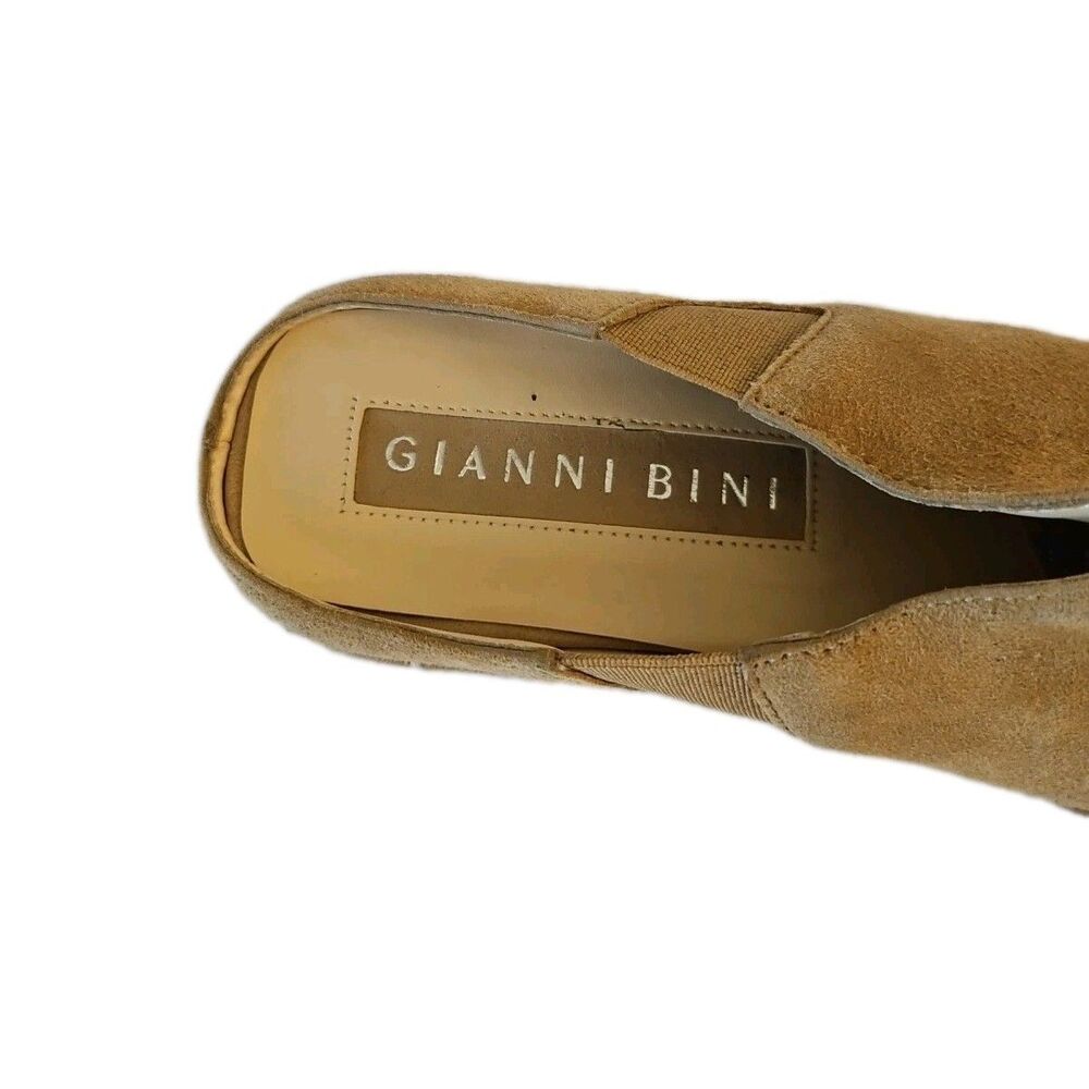 Gianni Bini Beige Suede Ankle Strap Mule Heels Size 7.5 - Picture 4 of 5